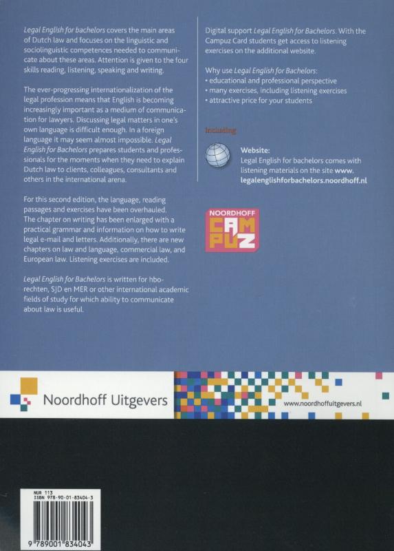 Legal English for bachelors achterkant