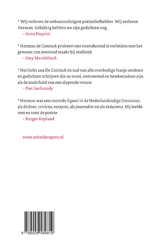 De gedichten achterkant