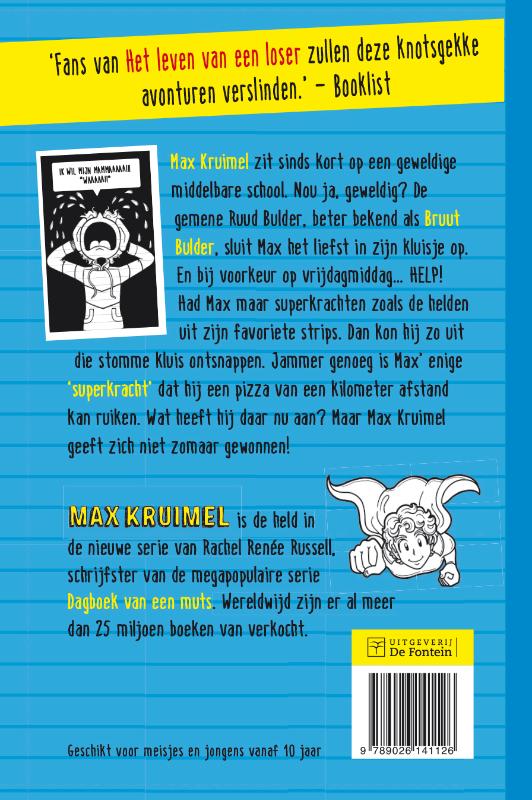 Superheld op sokken / De avonturen van Max Kruimel / 1 achterkant