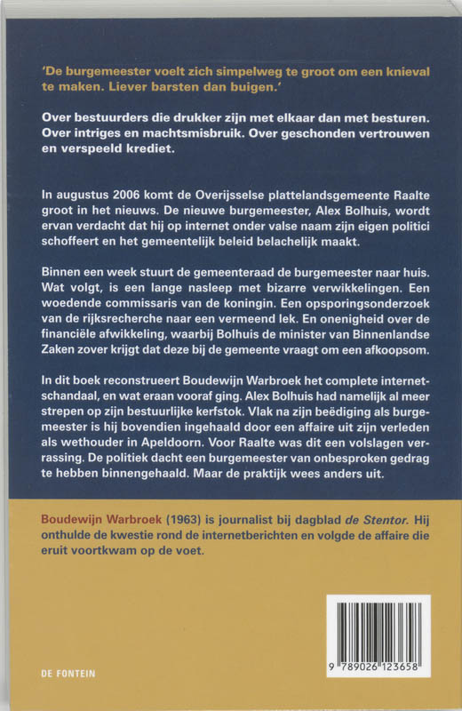 De Val Van Een Burgemeester achterkant