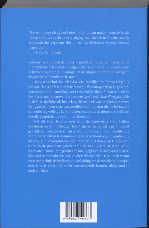 De utopie van de vrije markt achterkant