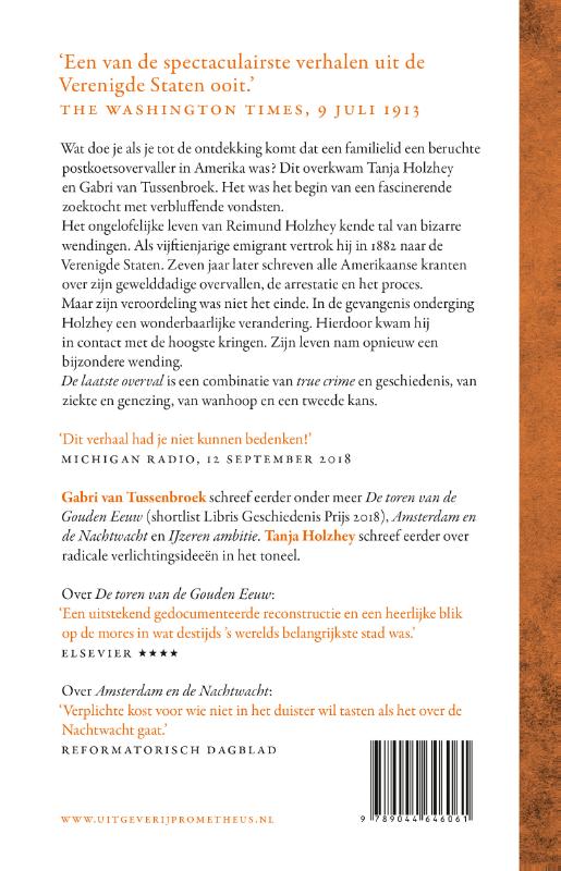 De laatste overval achterkant