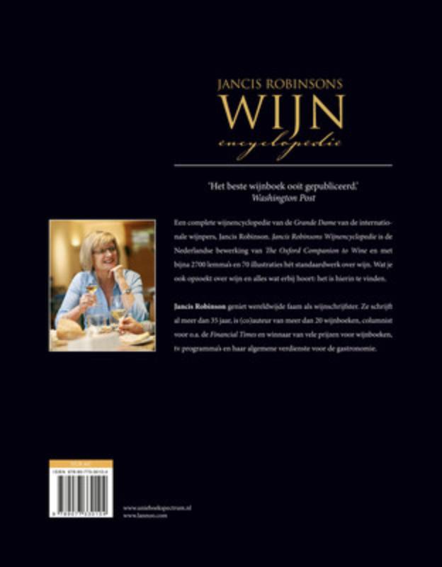 Jancis Robinsons wijnencyclopedie achterkant