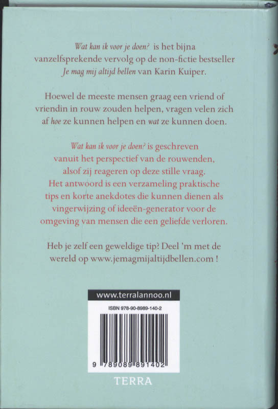 Wat kan ik voor je doen? achterkant