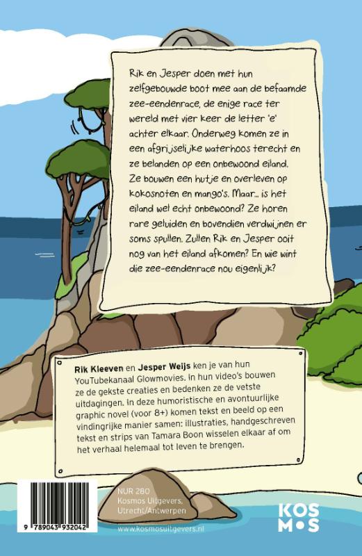 Rik en Jesper overleven op een onbewoond eiland / Glowmovies / 2 achterkant