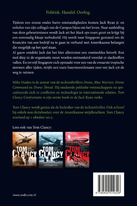 Tom Clancy Confrontatie / Jack Ryan achterkant