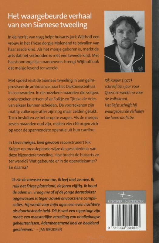 Lieve meisjes, heel gewoon achterkant