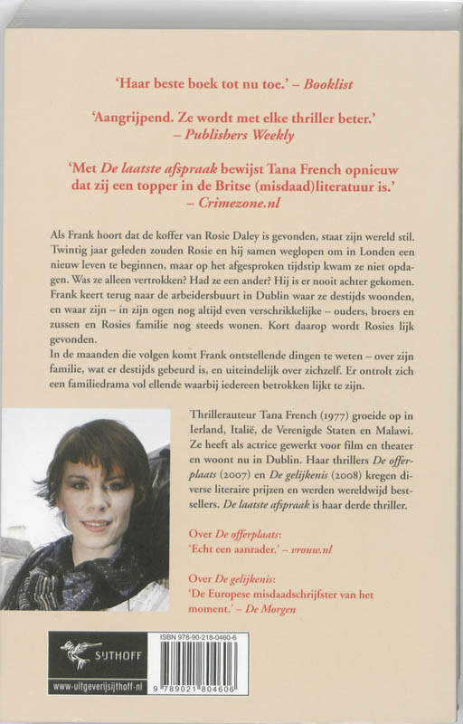 De Laatste Afspraak achterkant