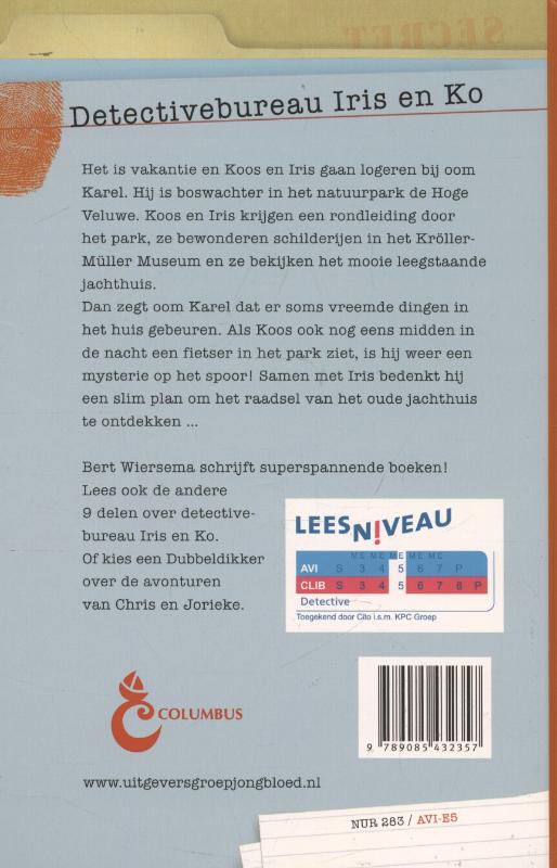 De raadselachtige kluis in het oude jachthuis / Detectivebureau Iris en Ko / 10 achterkant