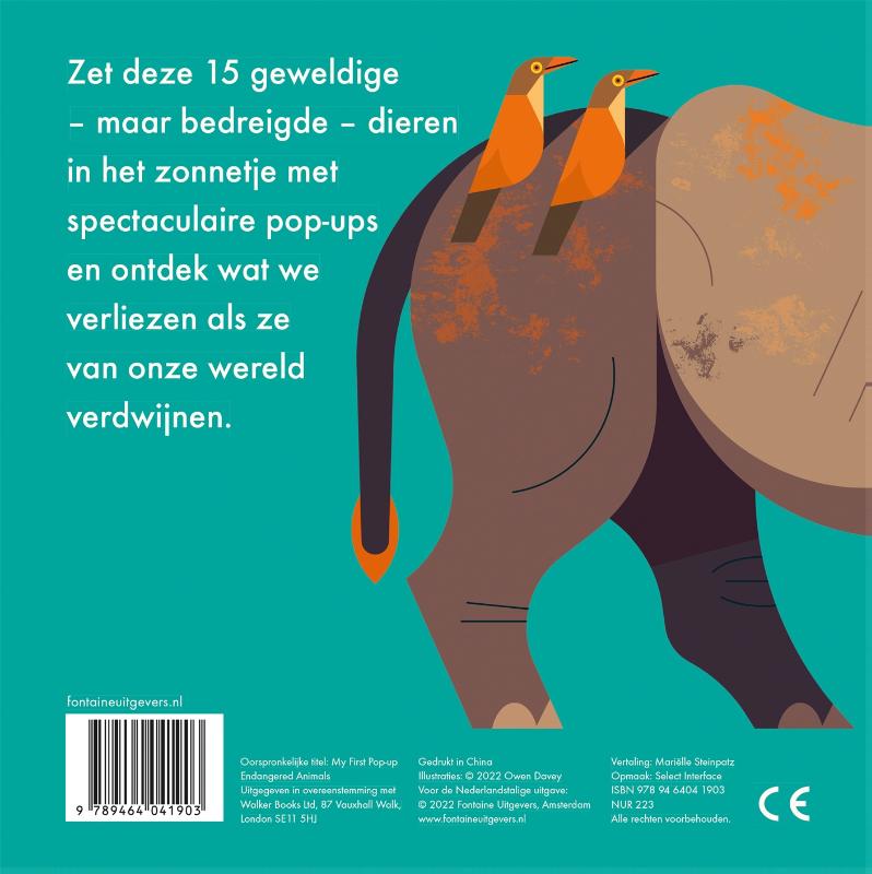 Pop-up bedreigde dieren. 15 ongelooflijke pop-ups / Owen Davey Pop-up / 3 achterkant
