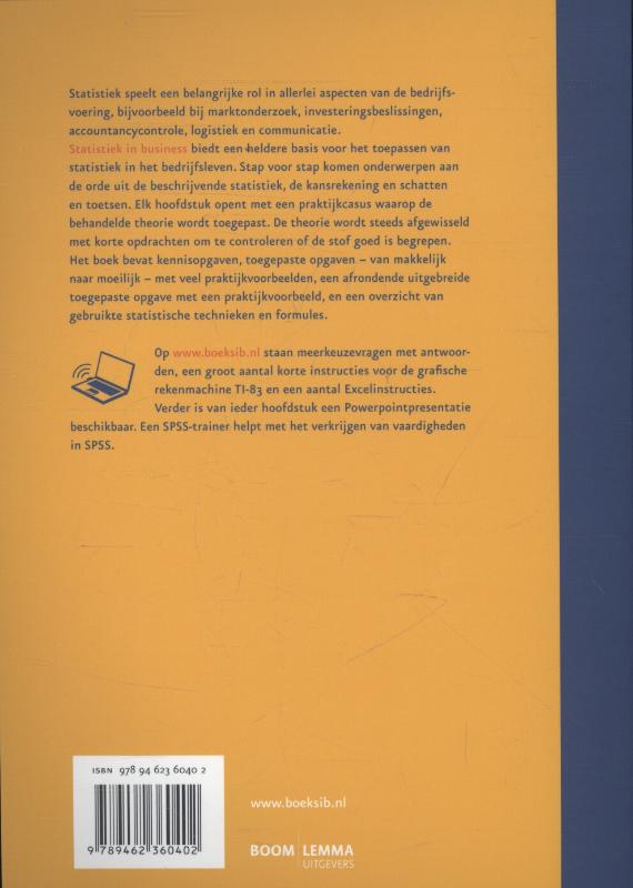 Statistiek in business achterkant