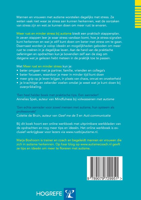 Meer rust en minder stress bij autisme achterkant