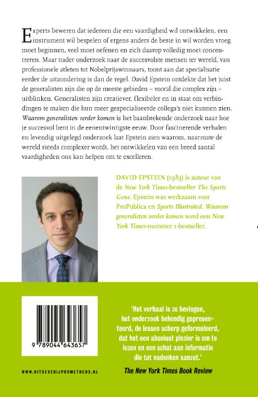 Waarom generalisten verder komen achterkant