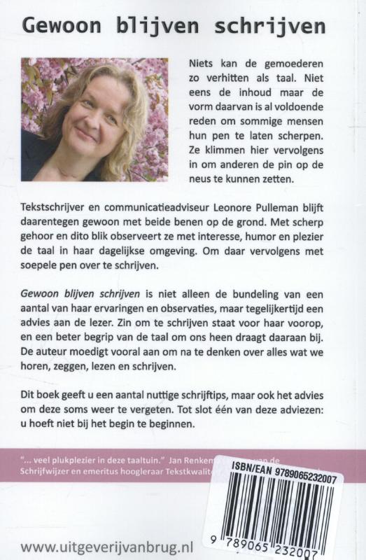 Gewoon blijven schrijven achterkant