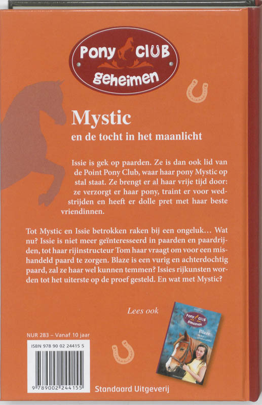 Mystic en de tocht in het maanlicht / Pony club geheimen achterkant