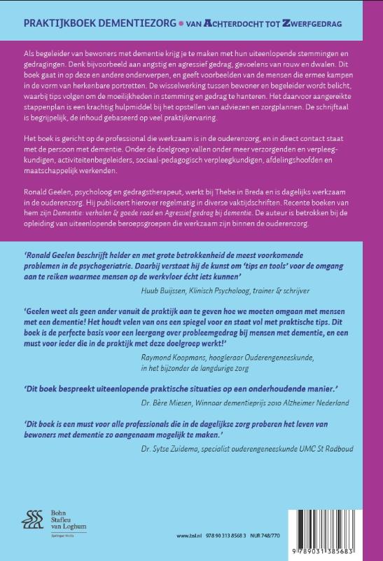 Praktijkboek dementiezorg achterkant
