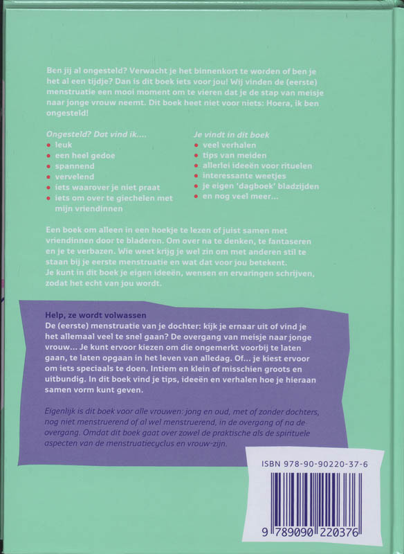 Hoera, ik ben ongesteld achterkant