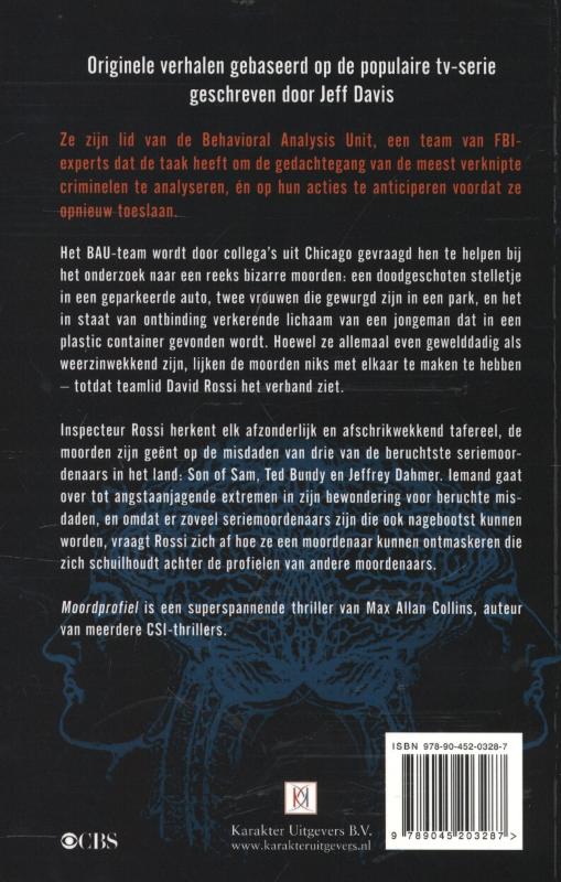 Moordprofiel / Criminal Minds achterkant
