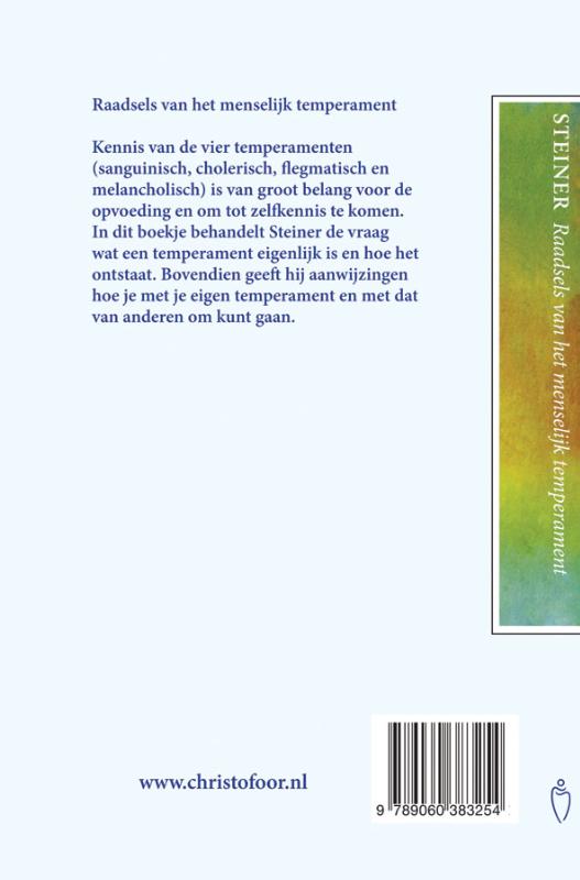 Raadsels van het menselijk temperament achterkant