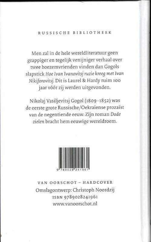 Hoe Ivan Ivanovitsj ruzie kreeg met Ivan Nikiforovitsj achterkant