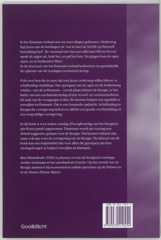 Verwijlen In Emmaus / Jaar B achterkant