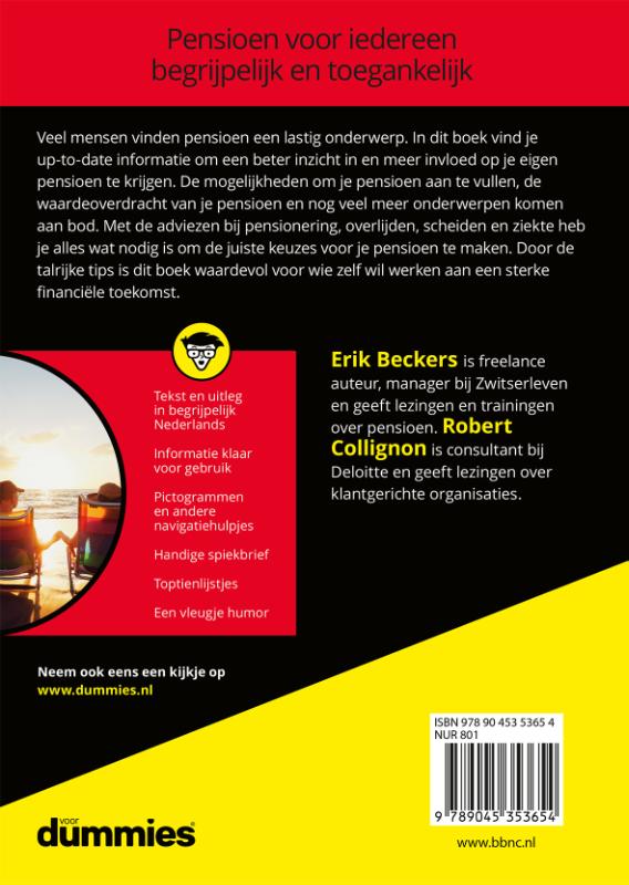 Pensioen voor Dummies / Voor Dummies achterkant