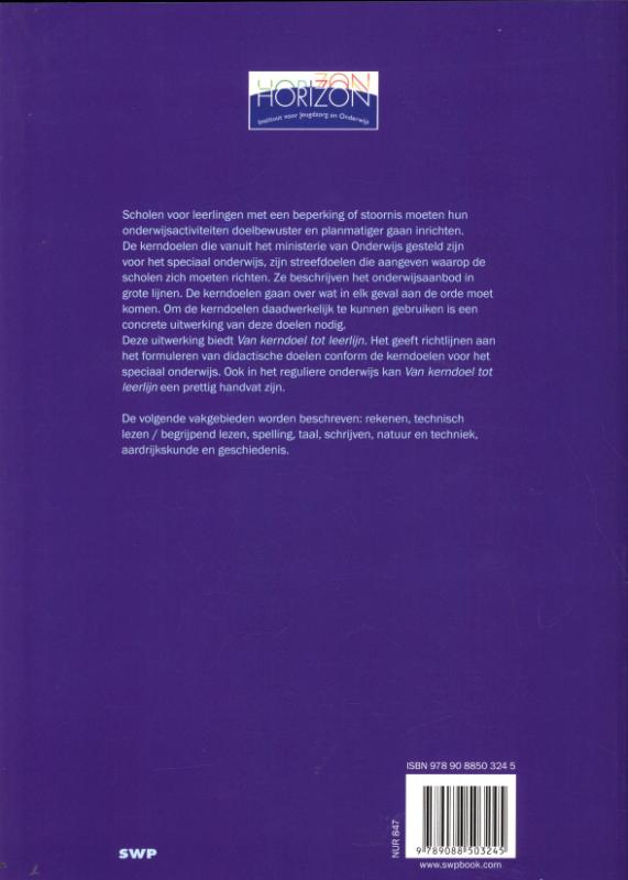 Van kerndoel tot leerlijn achterkant