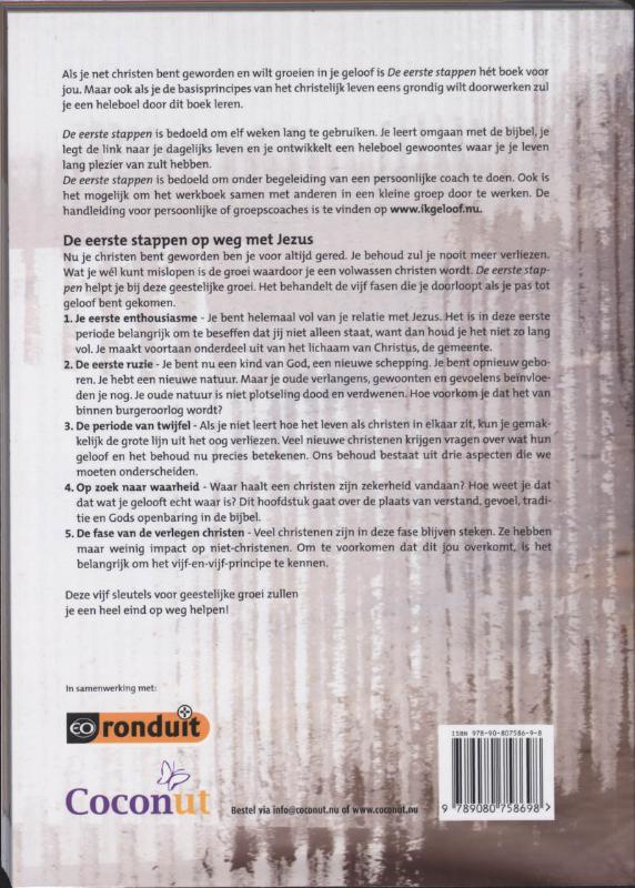 De eerste stappen op weg met Jezus achterkant
