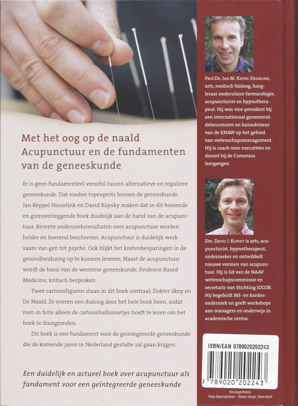 Met het oog op de naald achterkant