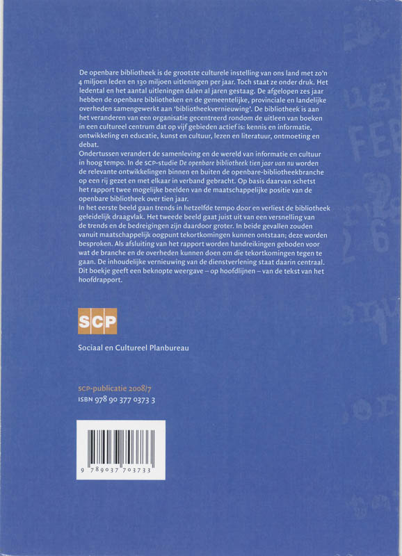 De Openbare Bibliotheek Tien Jaar Van Nu achterkant