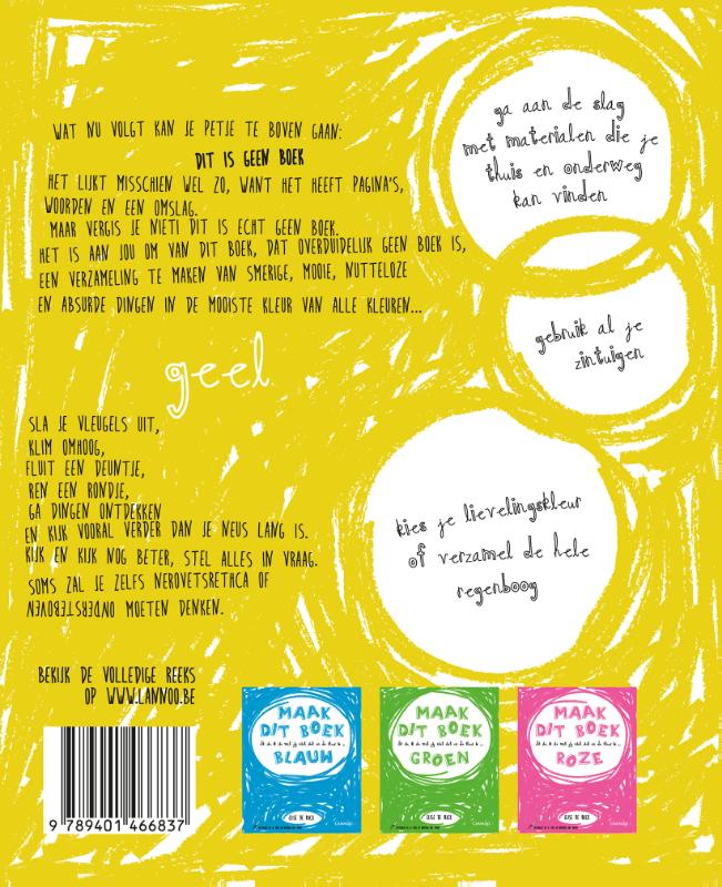 Ik zie, ik zie wat jij niet ziet en de kleur is ... geel achterkant
