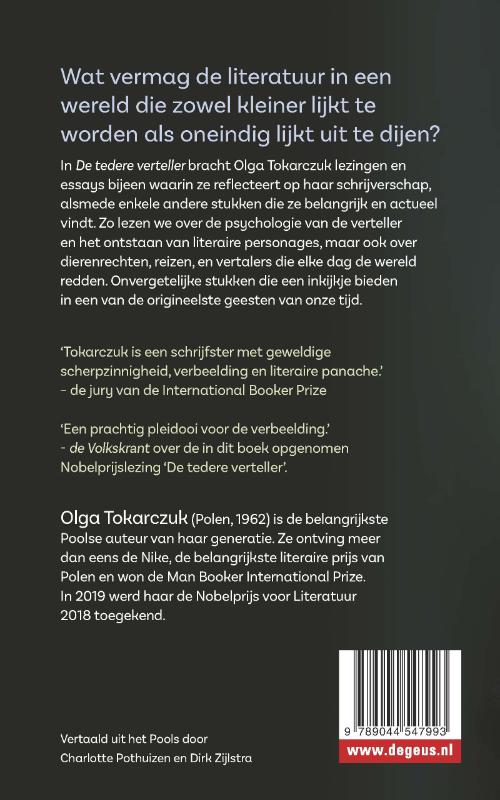 De tedere verteller achterkant