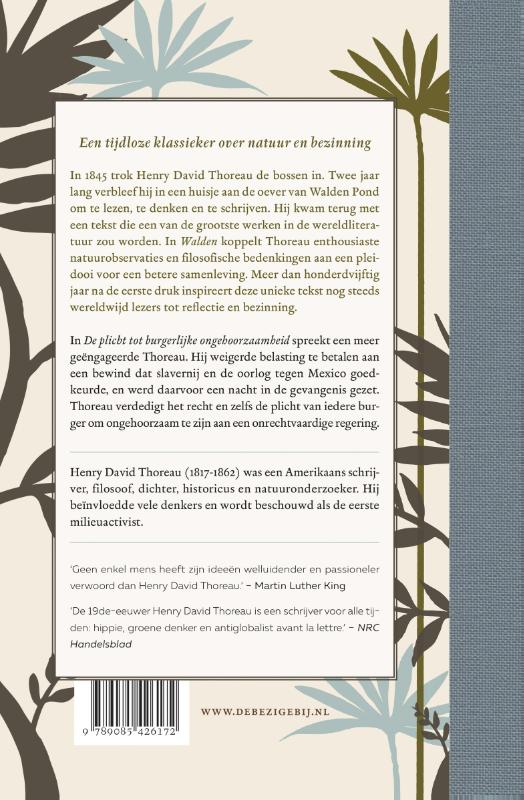Walden & de plicht tot burgerlijke ongehoorzaamheid achterkant