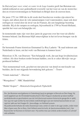 Duizend jaar weer, wind en water in de Lage Landen 6 1750-1800 achterkant