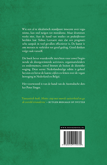 Naar een vegan wereld achterkant