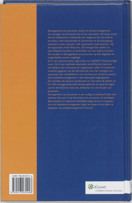 Management van Processen / INK-model, serie voor managers achterkant