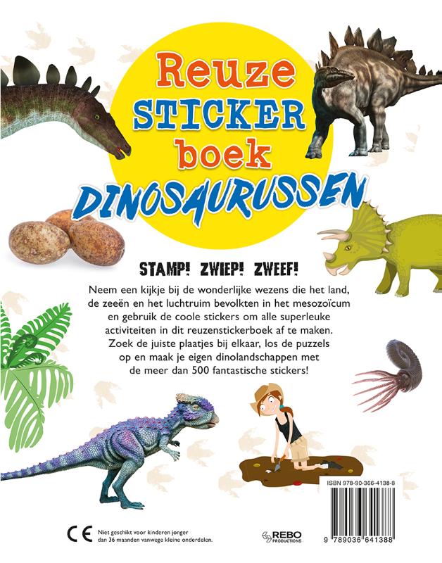 Reuzestickerboek Dinosaurussen / Reuzestickerboeken achterkant