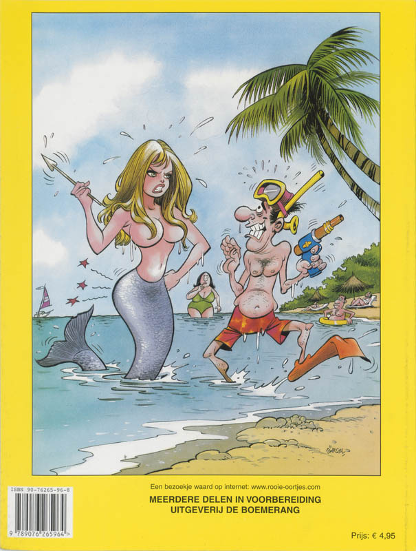 Rooie oortjes cartoonalbum 24 achterkant