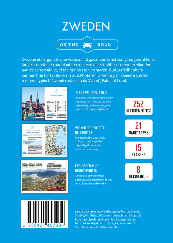 Lannoo's autoboek  -   Zweden on the road achterkant