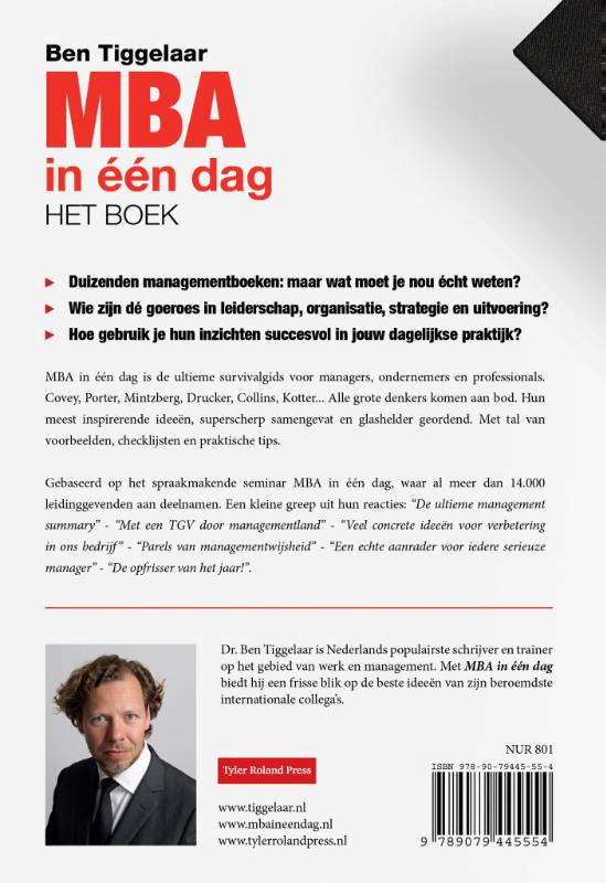 MBA in één dag - het boek achterkant