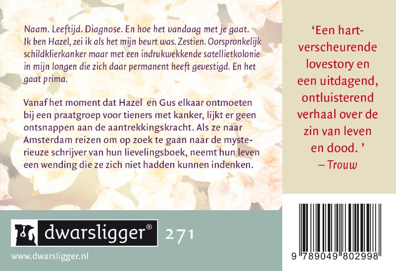 Een weeffout in onze sterren achterkant