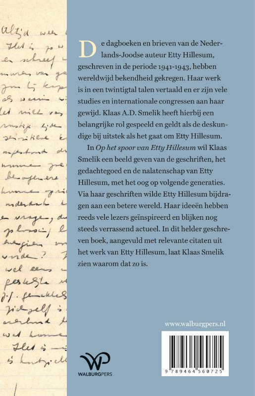 Op het spoor van Etty Hillesum achterkant