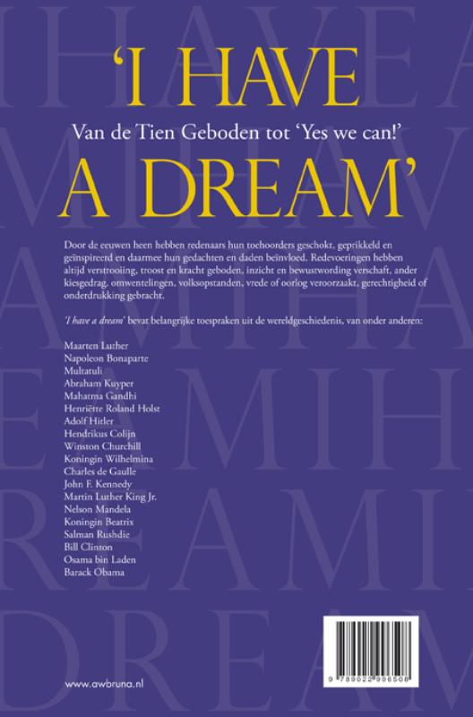 'I Have A Dream' achterkant