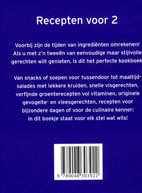 Recepten voor twee / Mini kookboekjes achterkant