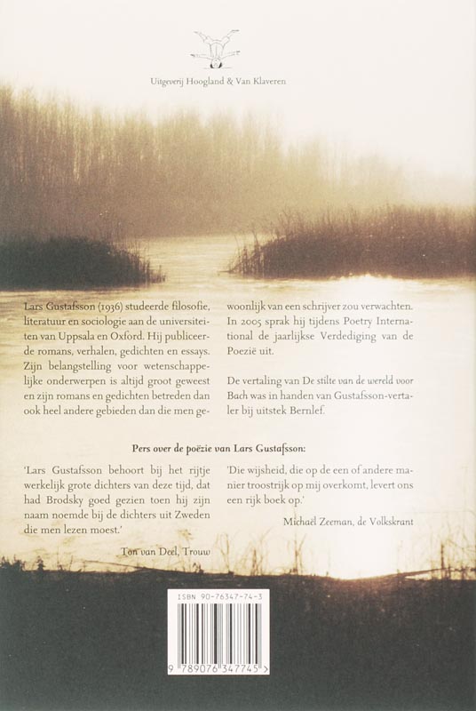 De stilte van de wereld voor Bach achterkant