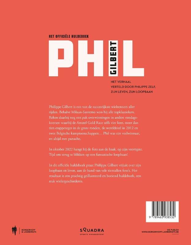 Phil Gilbert, het officiële huldeboek achterkant