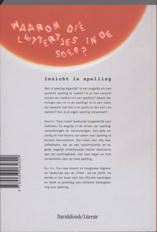 Waarom Die Lettertjes In De Soep ? achterkant