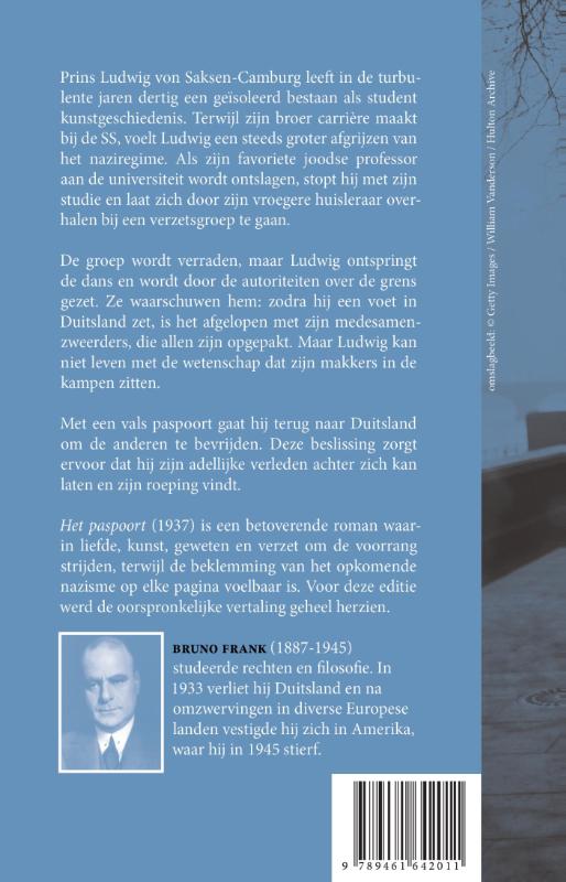 Het paspoort achterkant