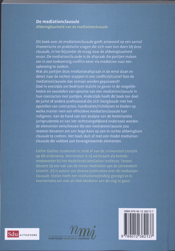 De mediationclausule achterkant
