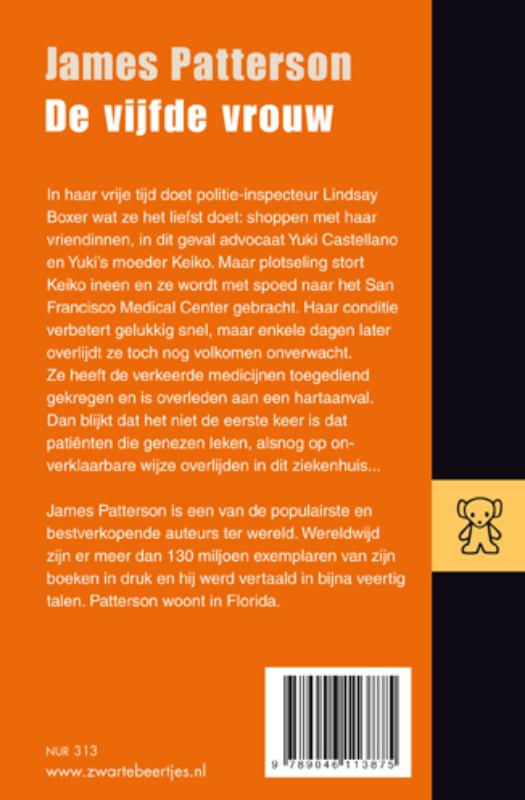 De vijfde vrouw / Women's Murder Club / 5 achterkant